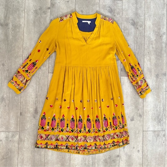 Anthropologie Floreat Raella Embroidered Long Sleeve Tunic Dress XS - Picture 14 of 16